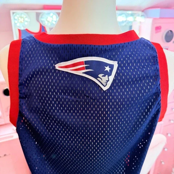 NFL New England Patriots Women’s Mesh Tank Jersey Football Super Bowl Fashion - Picture 4 of 7
